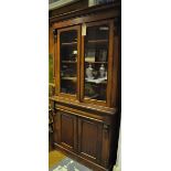 A late Victorian mahogany chiffonier bookcase,