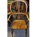 A set of eight ash and elm Thames Valley chairs,