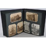 A postcard album containing approx 180 Edwardian and First World War with UK and Europe