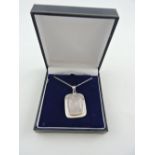 A rock-crystal pendant necklace,