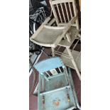 Two 1950s metamorphic child's chairs