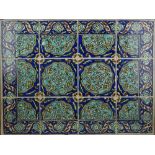 A Turkish tiled wall hanging. H: 36cm  42cm