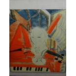 After Raoul Dufy, Homage to Mozart, lithograph, dated 1915, 64 x 50cm.