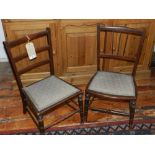 A near pair of Edwardian children's bedroom chairs.