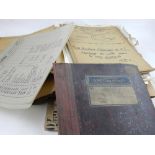 An interesting quantity of pre WWII French engineering drawings and blue-prints, (qty).