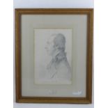 After George Dance RA (British, 1741-1825), a pencil head and shoulder profile portrait reputedly of