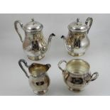 A four piece plated tea service.