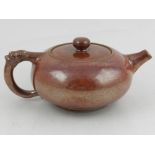 A Chinese lustered teapot. H.9cm