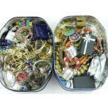 A quantity of costume jewellery, to include various bracelets, necklaces, glass pendants, rings,