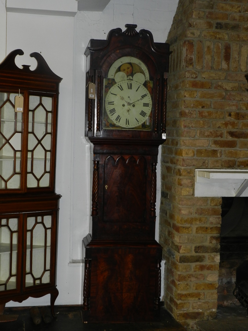 An early Victorian mahogany longcase clock,