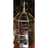 A brass framed glazed lantern