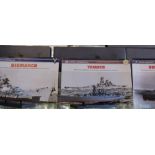 A collection of eighteen scale models of legendary warships of WWII  by Atlas Editions,