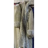 A ladies 1970s Astraka wool and faux fur coat