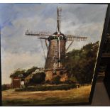 Oil on canvas Hendrik Cornelis Kranenburg (1917-1987) Windmill,