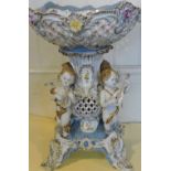 A German style porcelain centre piece,