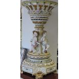 A pair of German style porcelain centre pieces,