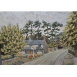 J Ball (20th Century British) three unframed oils, still life and landscape studies,