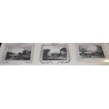 After Tombleson, seven unframed black and white engravings, local Thames views,