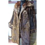 A ladies mink marmot fur coat,