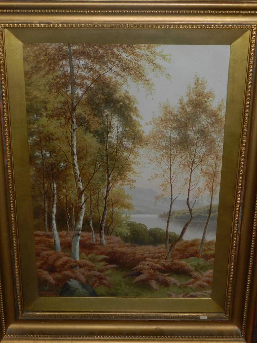 Sidney P Winder, Birches beside Loch Achray, oil on canvas, signed and dated 1910 lower left and