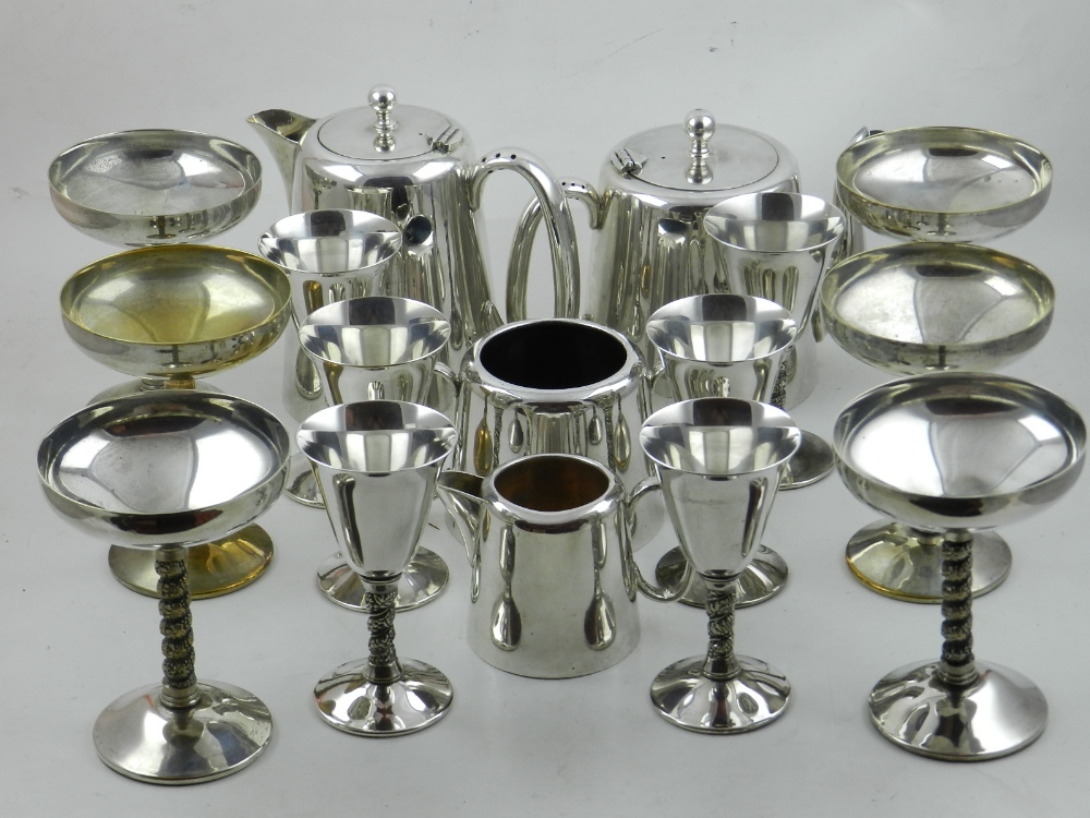 A collection of silver plated ware,