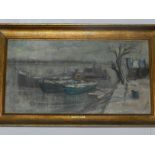 In the manner of David Schulman (Dutch, 1881-1966), maritime study of sailing barges, unsigned,