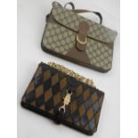 A Gucci handbag, together with a snakeskin handbag.