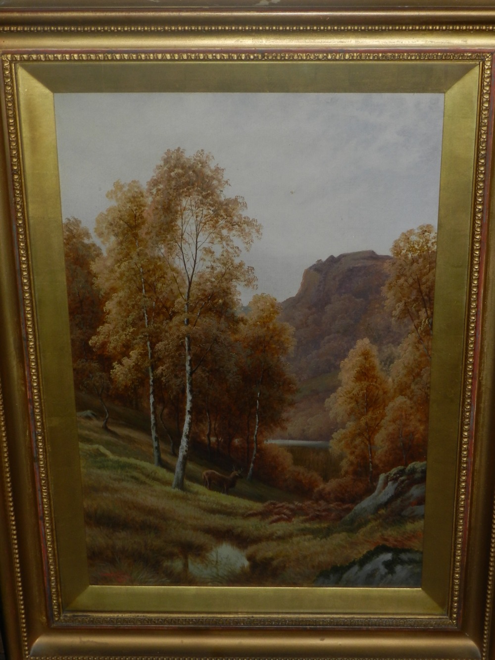 Sidney P Winder, Birches beside Loch Achray, oil on canvas, signed and dated 1910 lower left and - Image 2 of 2