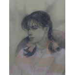 J. Buckley (20th century British school), portrait study of a lady, pastel drawing, signed lower