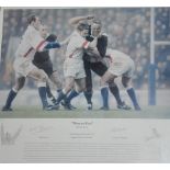 Keith Fearon, 'Honours Even', a limited edition print, signed by the artist and Lawrence Dallaglio,