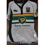 Northampton RFC signed Tom Wood match shirt,