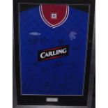 Glasgow Rangers football club, a framed fully signed Home shirt,