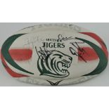 A Gilbert Leicester Tigers rugby ball, circa 2010,