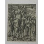 After Albrecht Durer (German, 1471-1528), Descent from the Cross, woodblock print, unsigned. H.