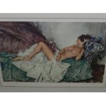 William Russell Flint (Scottish,1880-1969) 'Reclining Nude III', Lithograph, blind stamp and