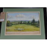 An original landscape watercolour signed CKG 1892,