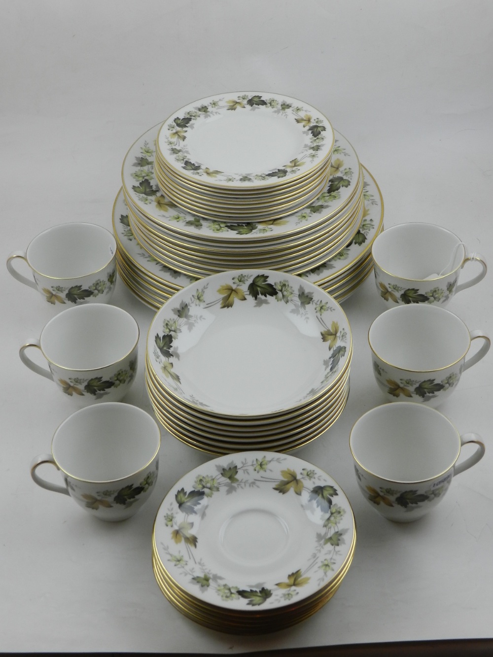 A Royal Doulton part dinner / tea service, pattern Larchmont, the border decorated with a continuous - Image 2 of 2