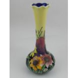 An Old Tupton Ware posy vase, in the Moorcroft taste, boxed. H.21cm