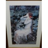 After John William Waterhouse, Ophelia, facsimile print. H.64cm W.37cm