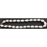 A Tahitian Baroque natural pearl necklace with 14ct clasp