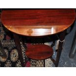 A Victorian beadwork top table together with another small occasional table