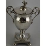 An early 19th century French silver cup and cover circa 1810,