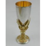 A late 20th century boxed Aurum Charles & Diana silver goblet,
