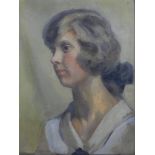 Early 20th century school, Portrait of a Young Woman, oil on canvas.