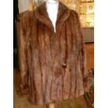 A ladies short mink fur coat, approx. size L.