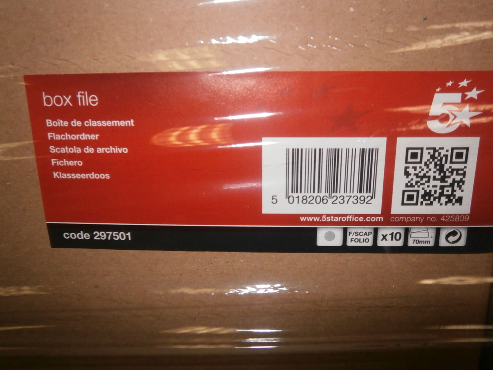 10 x Boxes of 5 Star Box Files 70mm Cloud Effect Product Code 297501 - 10 Files Per Box, 100 in - Image 3 of 4