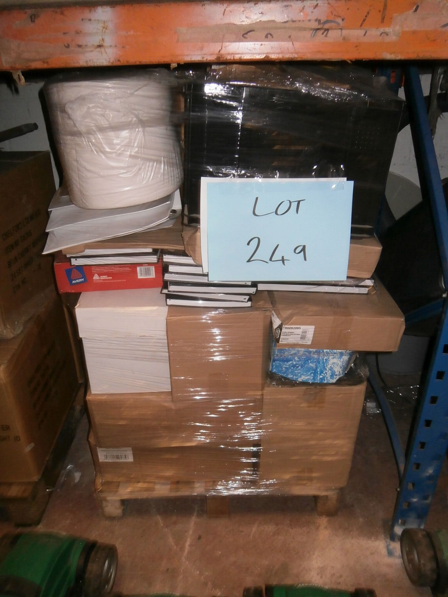 1 x Mixed Pallet of Stationery Including Safety Boots, Avery Products, Hand Towels, Diarys, paper,