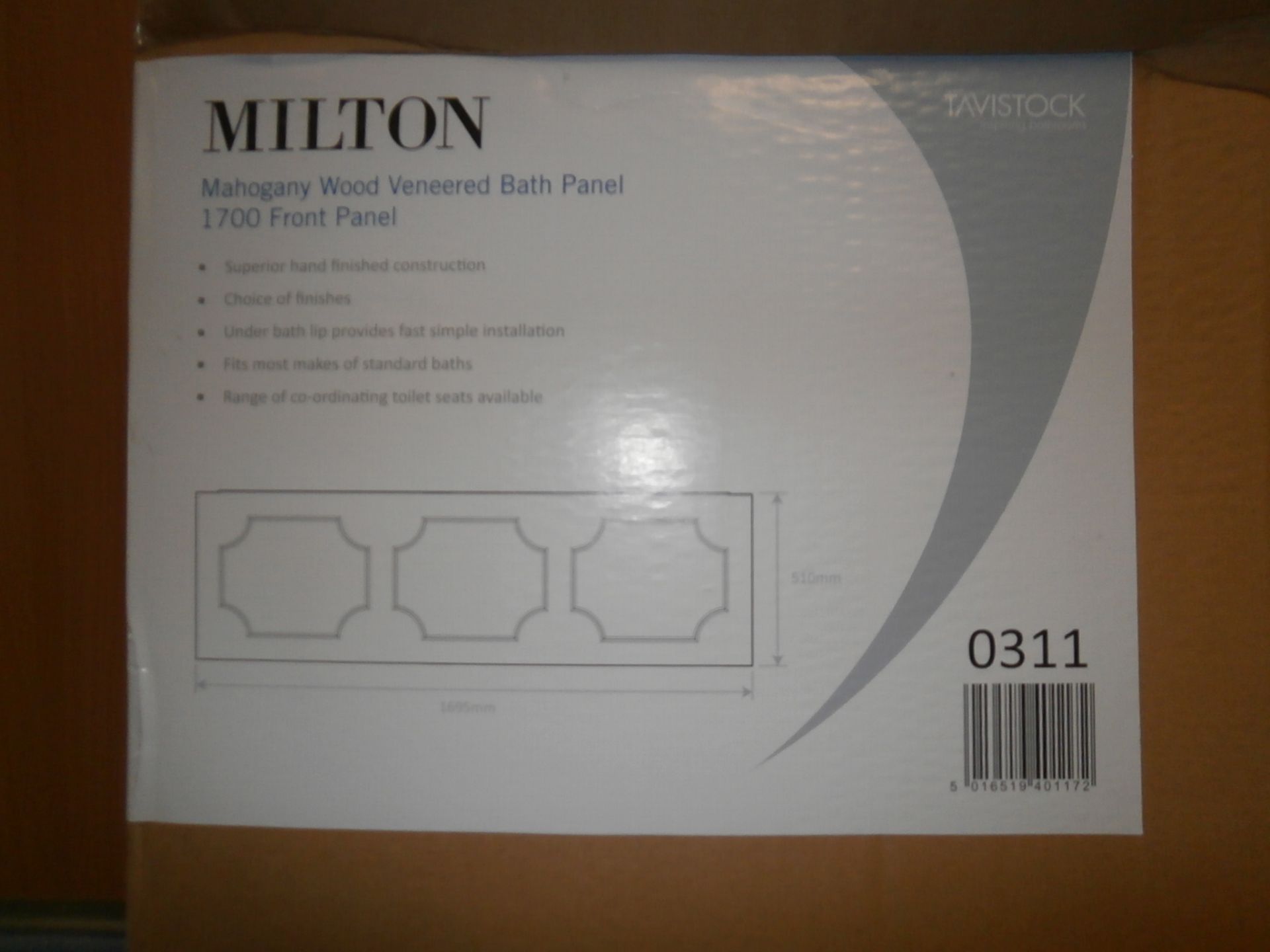 Milton Mahogany Bath Pannels 1700mm & 700mm Pannels - New in Box - Image 2 of 3