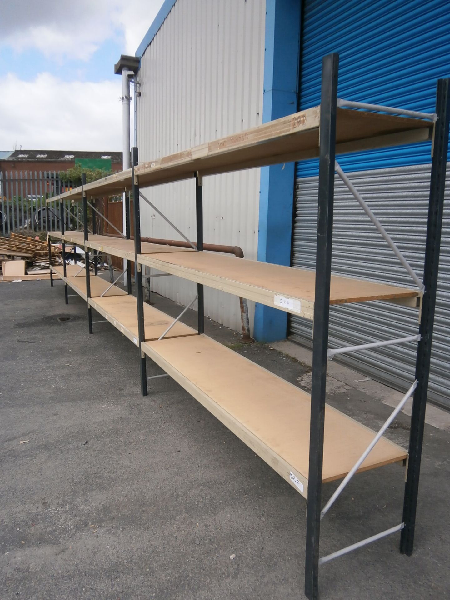 4 x Bays of Commercial Racking - Includes 5 x Uprights, 24 x Beams and 12 x Boards (H - 2100mm, - Image 3 of 4