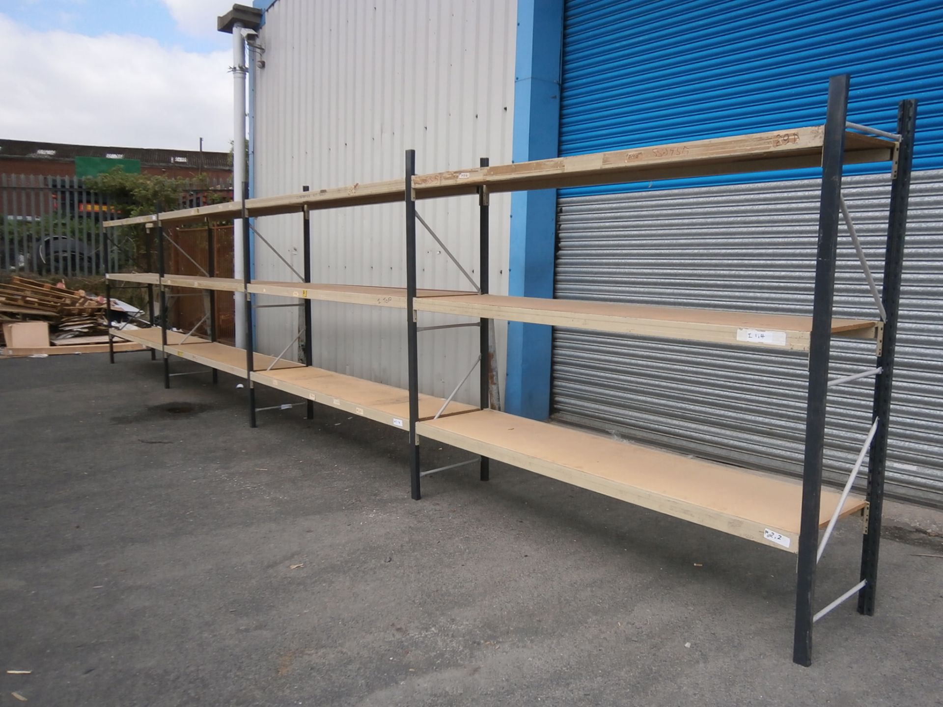 4 x Bays of Commercial Racking - Includes 5 x Uprights, 24 x Beams and 12 x Boards (H - 2100mm, - Image 2 of 4
